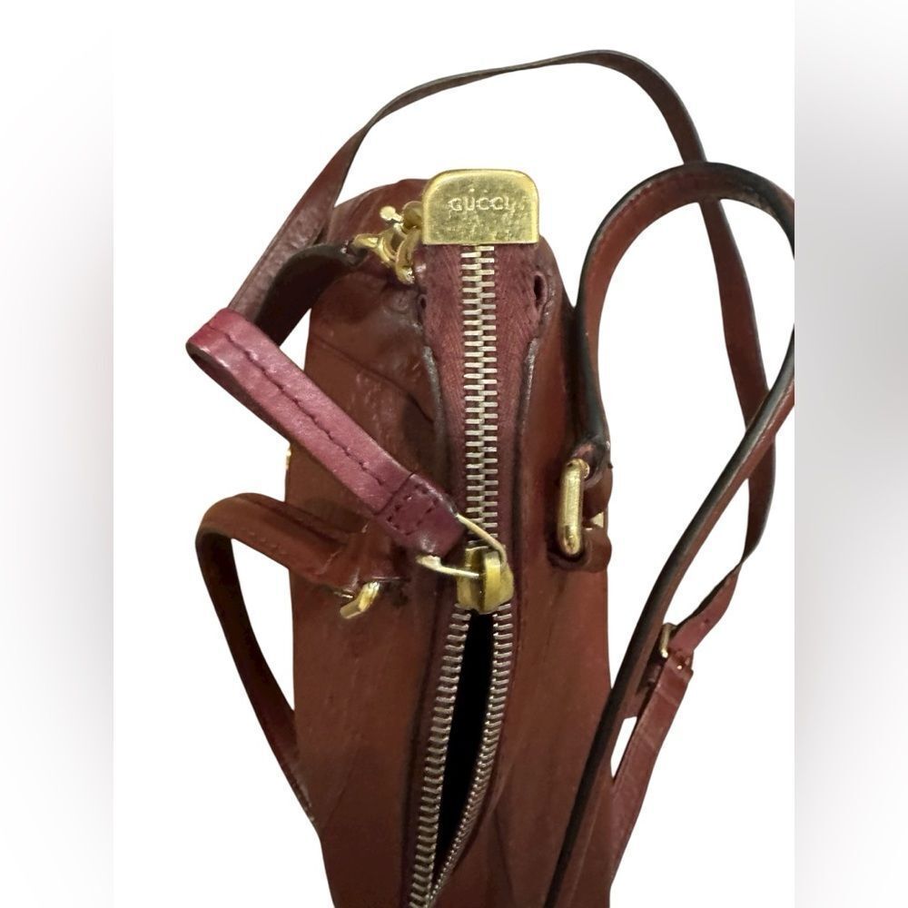 GUCCI Bordeaux Guccisima Leather Mayfair Princey 2way Satchel Auth Ex++ - Picture 5 of 13